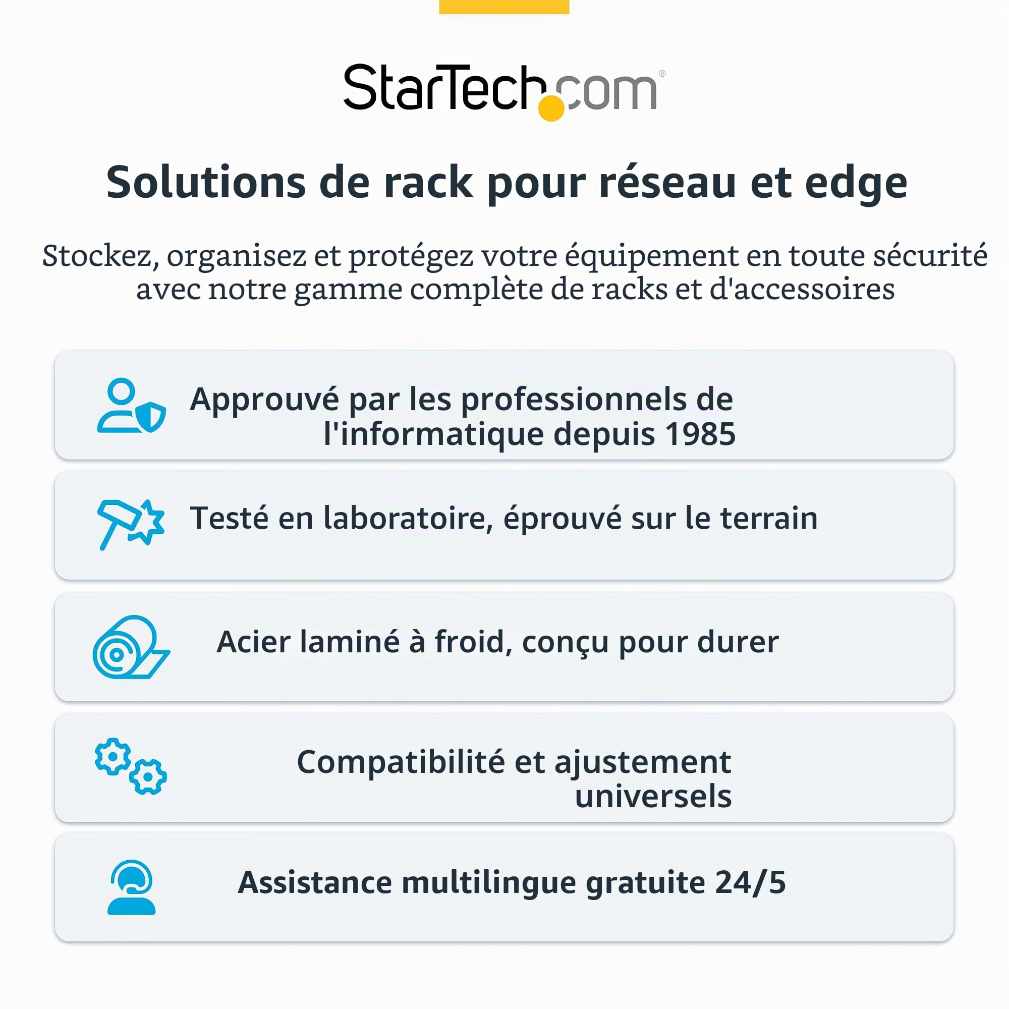 StarTech Rack Mural 6U 19", Profil Bas, 35cm, 20kg, Noir (WALLMOUNT6)