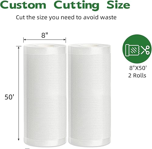 Miniatura 2 de Bolsas selladoras al vacío, 200 bolsas de sellado precortadas de 6 x 10 pulgadas para guardar alimentos, preparación de comidas y video de 4 mil+13