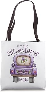 Let The Shenanigans Begin For Women Cute Mardi Gras Truck Tote Bag