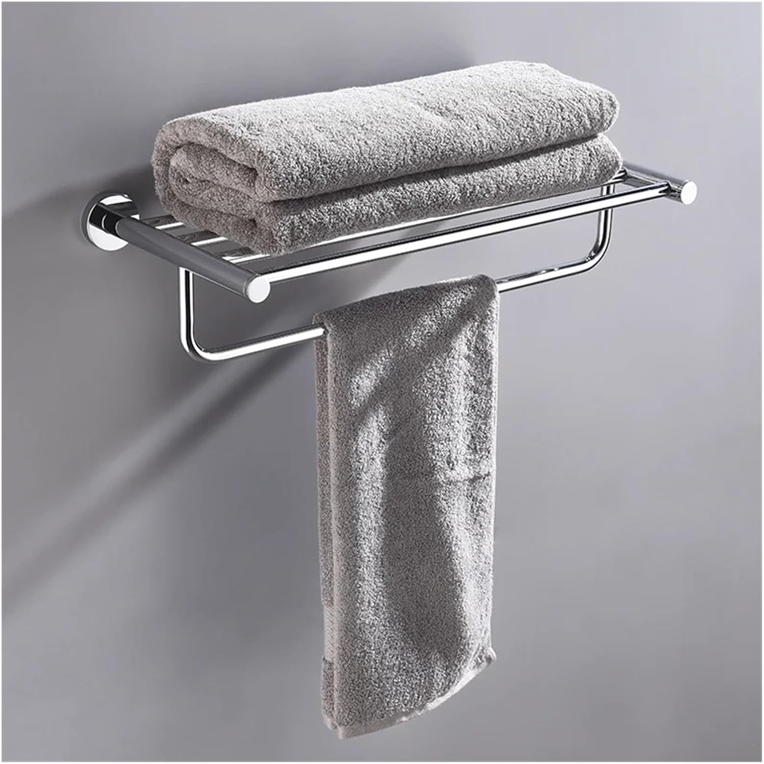 Bathroom Hardware Stainless Steel Chrome Wall Mounted Towel Rack Paper Towel Hook Bathrobe Hook Bathroom Toiletry Hardware Set Fashionable(Paper Holder) (Toilet Brush Holder)