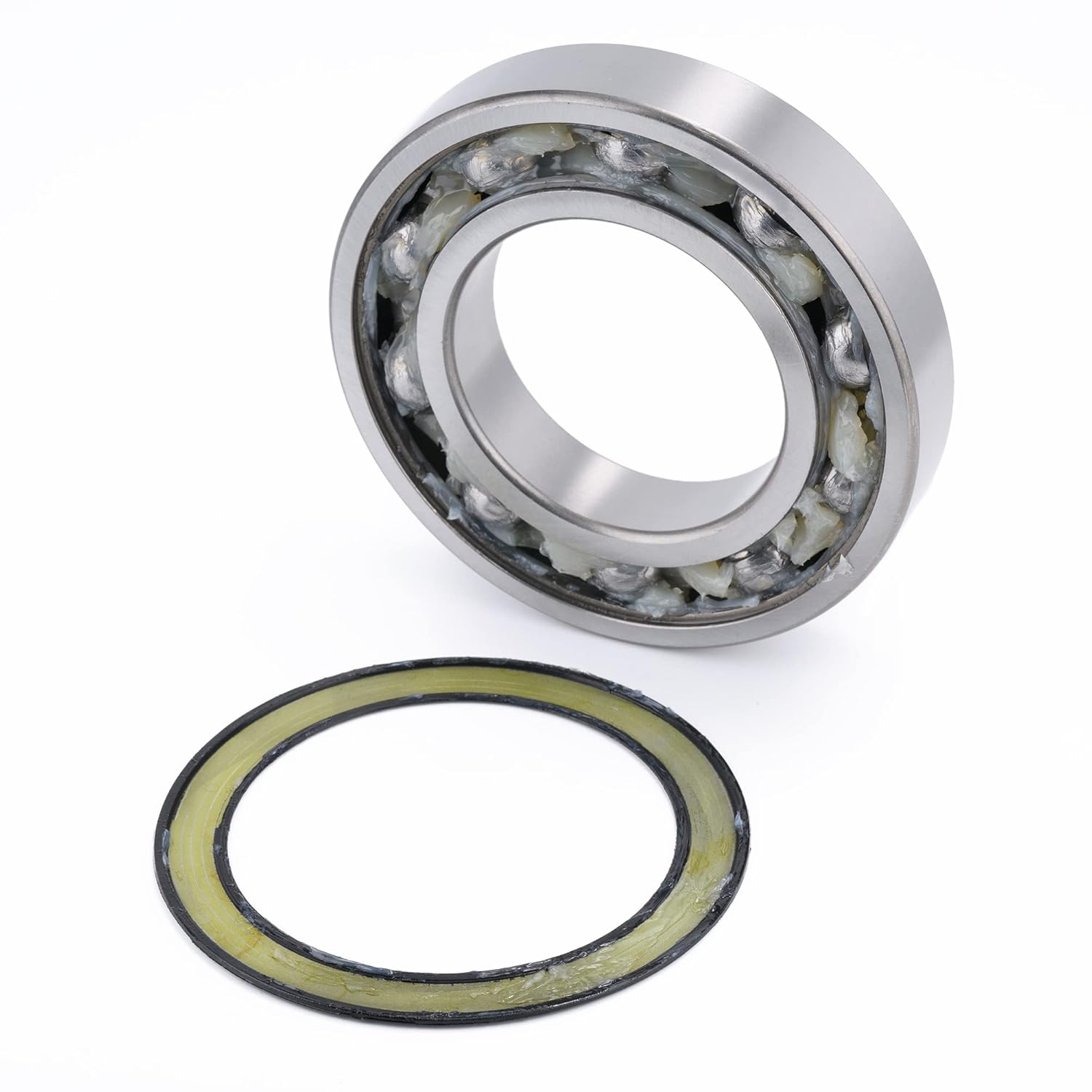 XiKe (1 Pack) 6219-2RS Double Sealed Deep Groove Ball Bearings, 95x170x32mm, Pre-Lubricated for High RPM, Chrome Steel P6, ABEC 3