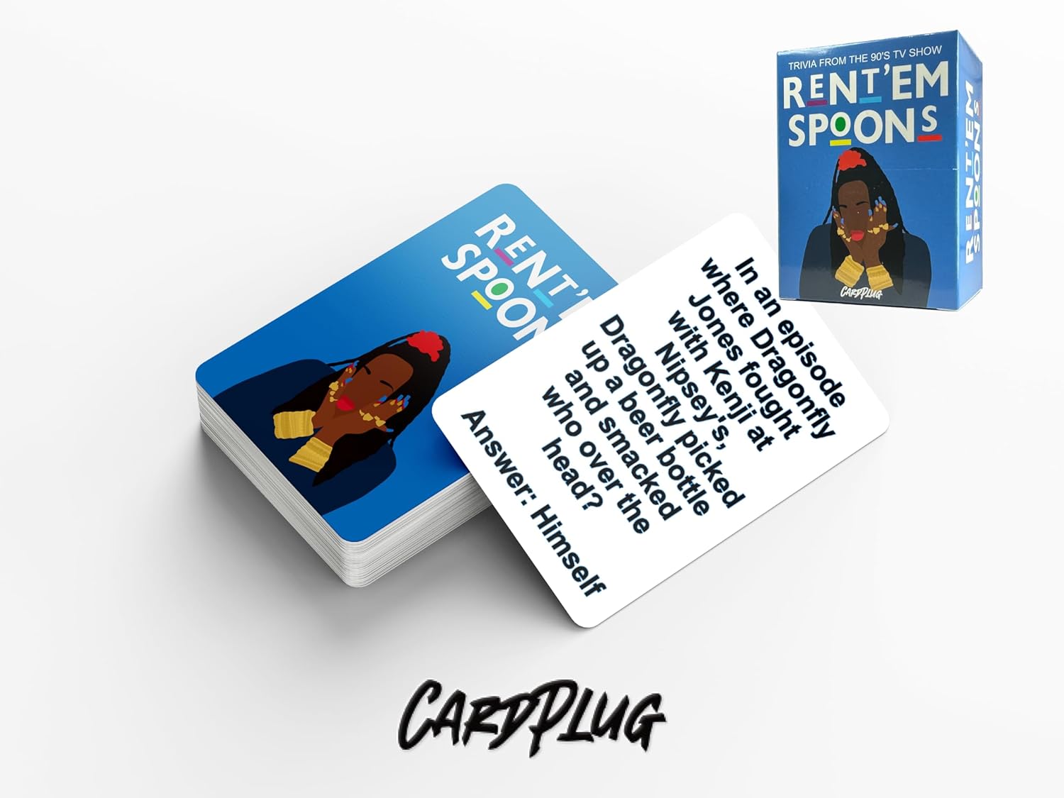 Rent'em Spoons Martin Lawrence Trivia Card Game – Definitive '90s Sitcom Quiz, Party Expansion for Adults, Families & Die-Hard Fans, Ultimate TV Show Fun & Gift Idea for Game Night Enthusiasts