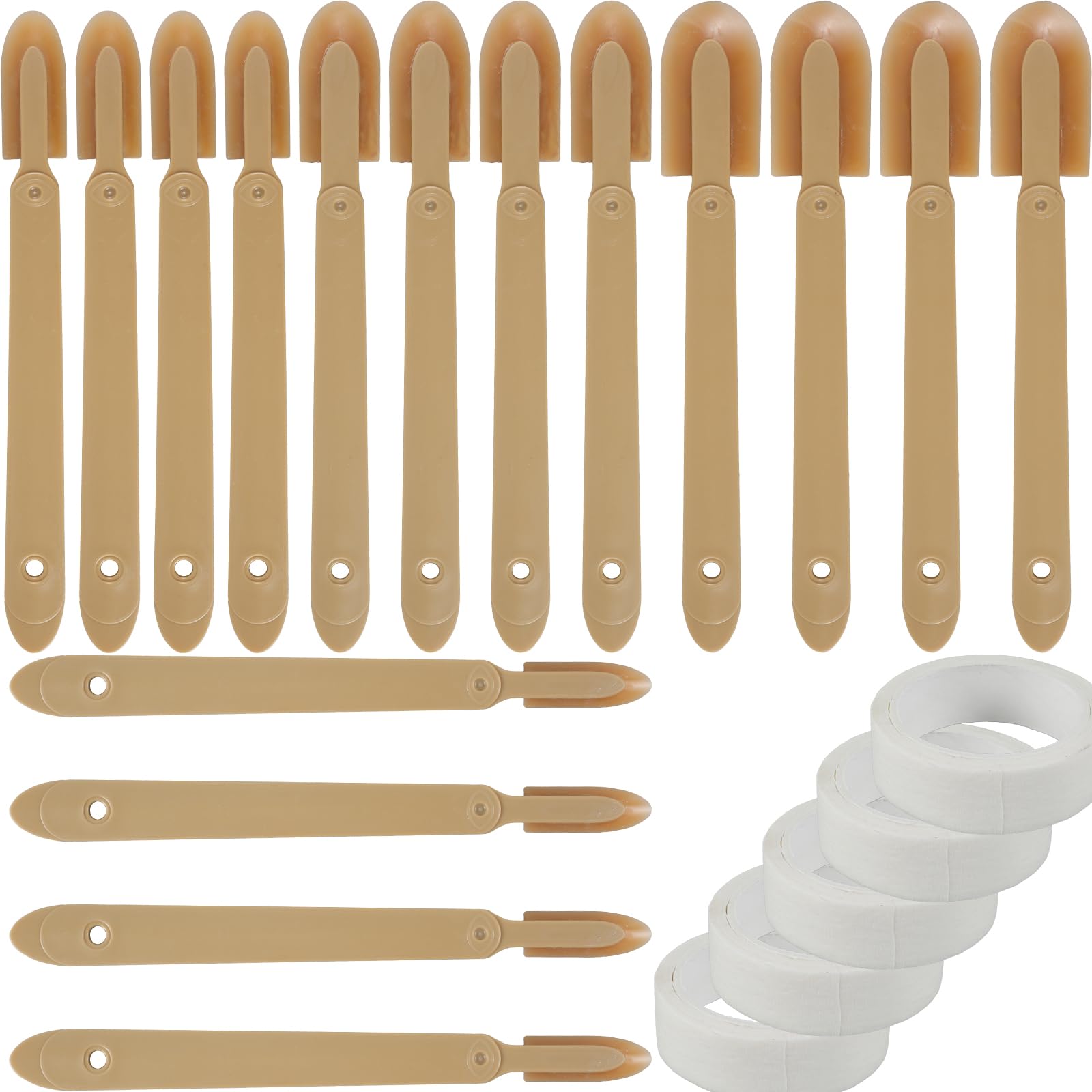 3 Sets Rubber Caulking Tool Kit, Reusable Caulk Finishing Tool, 4 Sizes Caulk Spatula with Hanging Hole, Ergonomic Handle Grip, Smooth Rubber Caulk Spreader for Brick Skirting Kitchen Bathroom Window