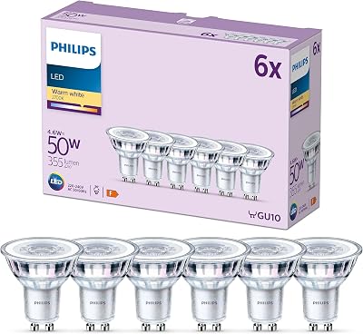PHILIPS Faretto LED GU10, Confezione da 6