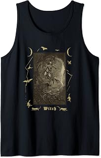 Witch Hag Horror Witchcraft Vintage Tank Top