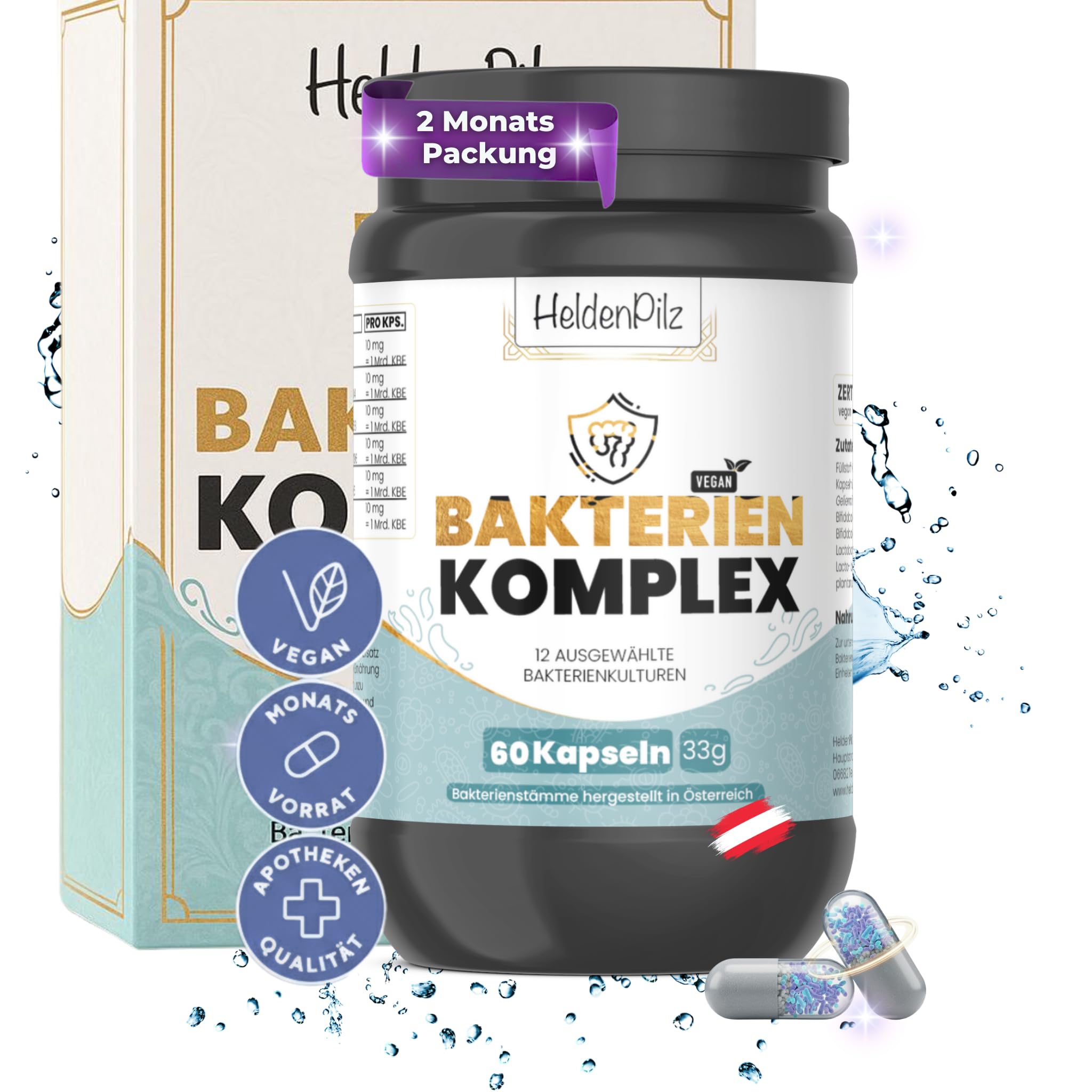 Wasserkefir Starterset- DIY Kefir Kit - Original Kefirpilz im Rundumsorglospaket mit aktiven Japankristallen - WACHSTUMSSTARKE Kefirkultur zum perfekten Start (Kefir Premium Set)