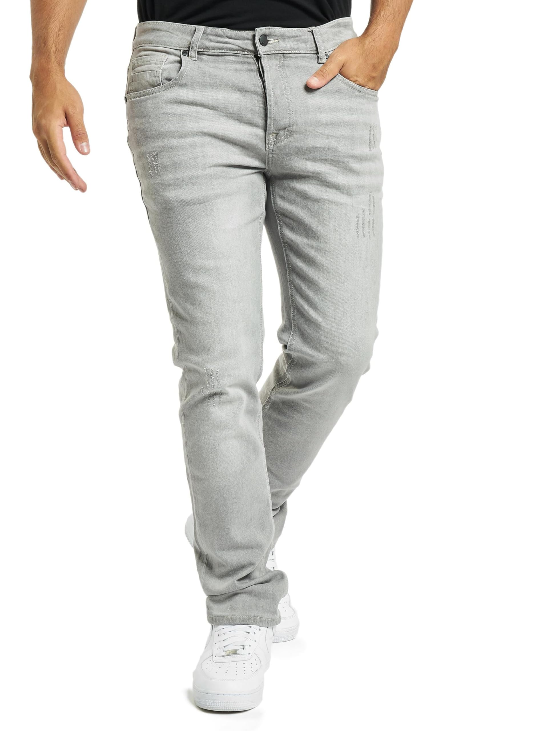 Brandit Jake Denim Jeans, Color: grey denim, Size: 32/34