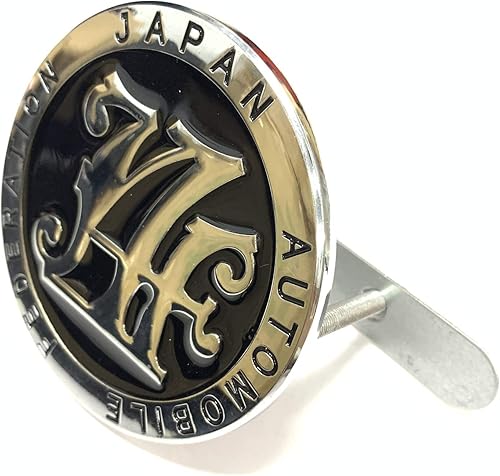 Miniatura 2 de Negro Japón Automóvil Federación JDM JAF Metal Emblema Insignia Para Todos Los Coches Parrilla Delantera