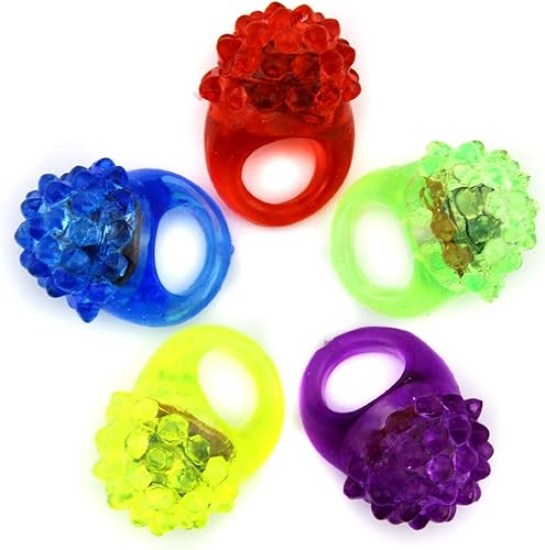 Miniatura 3 de C&H Solutions C&H - Anillo de 24 quilates intermitente LED con baches parpadeantes y brillantes