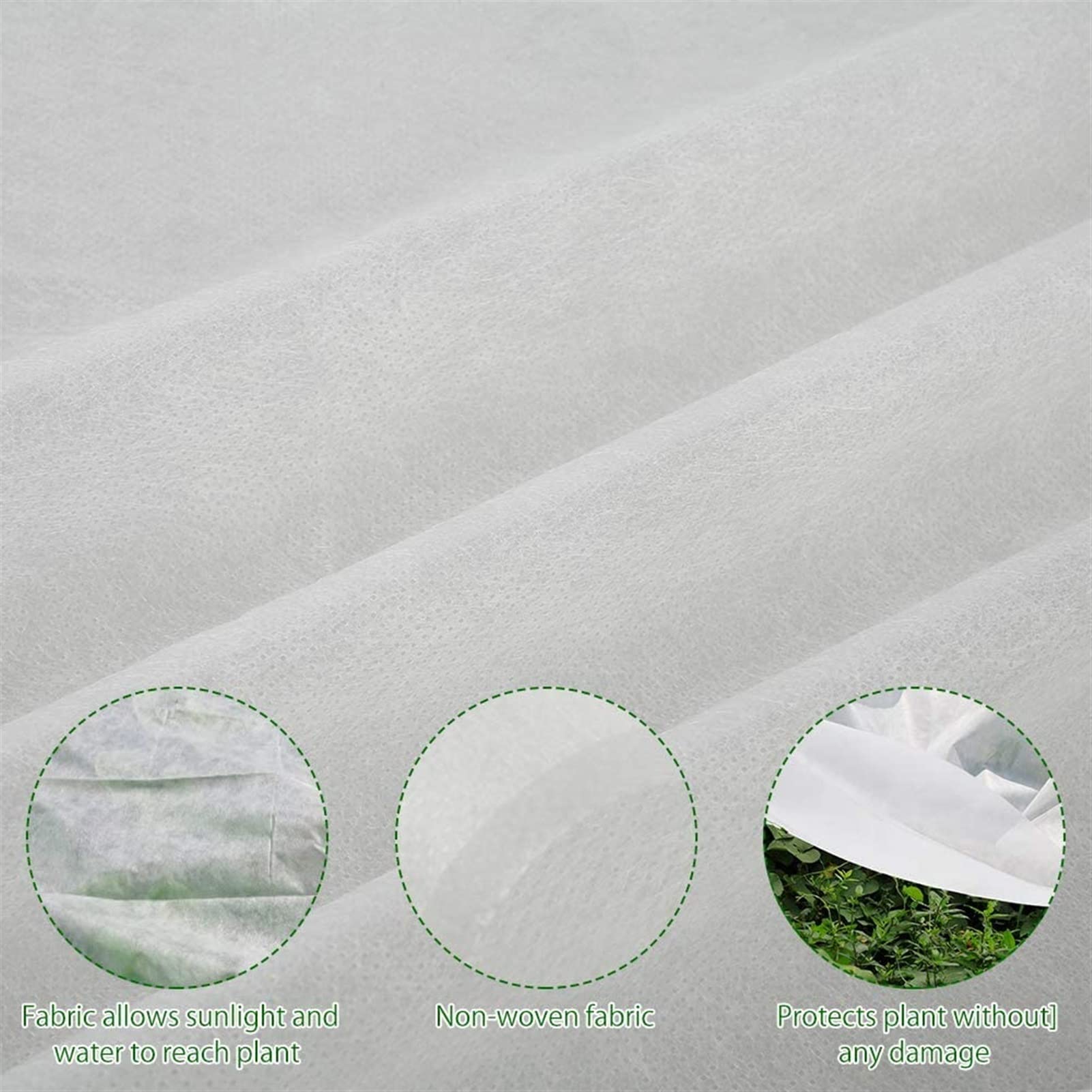 Telo Protettivo antigelo per Piante Tessuto Non Tessuto Traspirante per la Copertura di aiuole di Verdure (Size : 2.4mx9m)