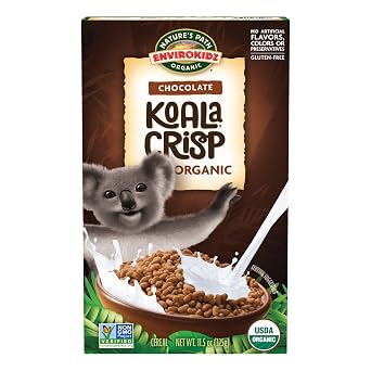 EnviroKidz Organic Koala Crisp Cereal, 11.5 oz Pack of 1, Chocolate, Gluten Free, Non-GMO, Fair Trade, by Natures Path