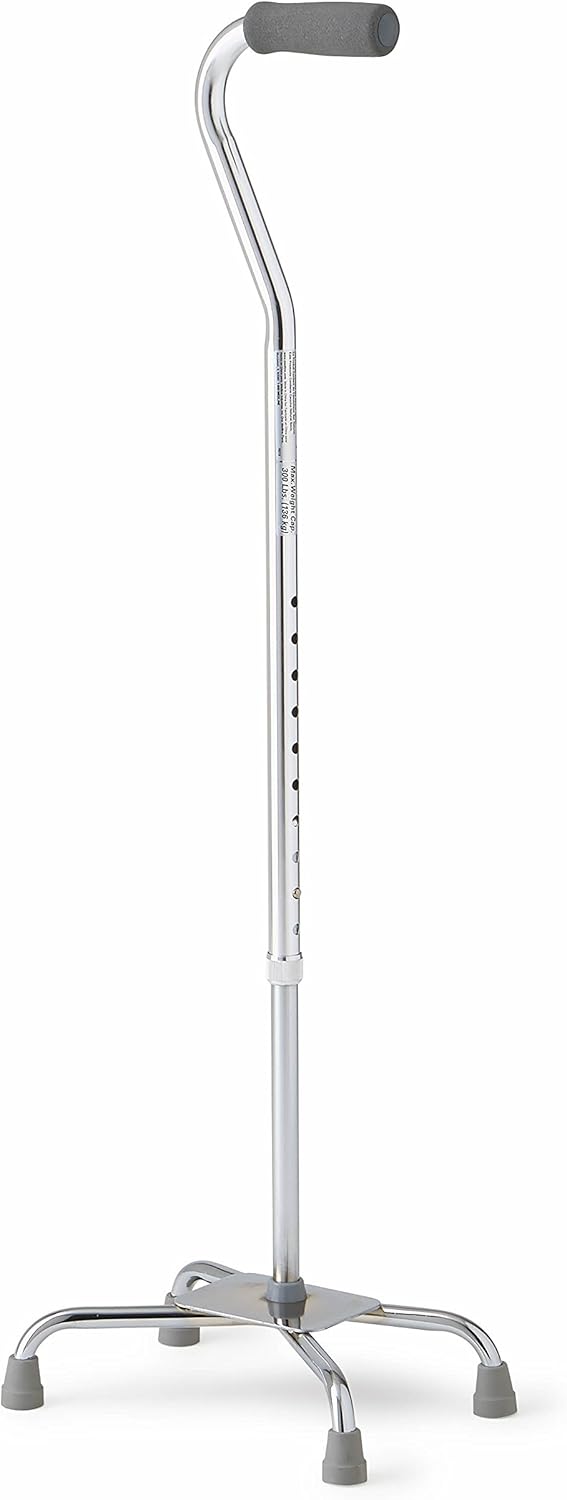 Amazon.com: Medline Aluminum Quad Canes, Chrome : Health & Household