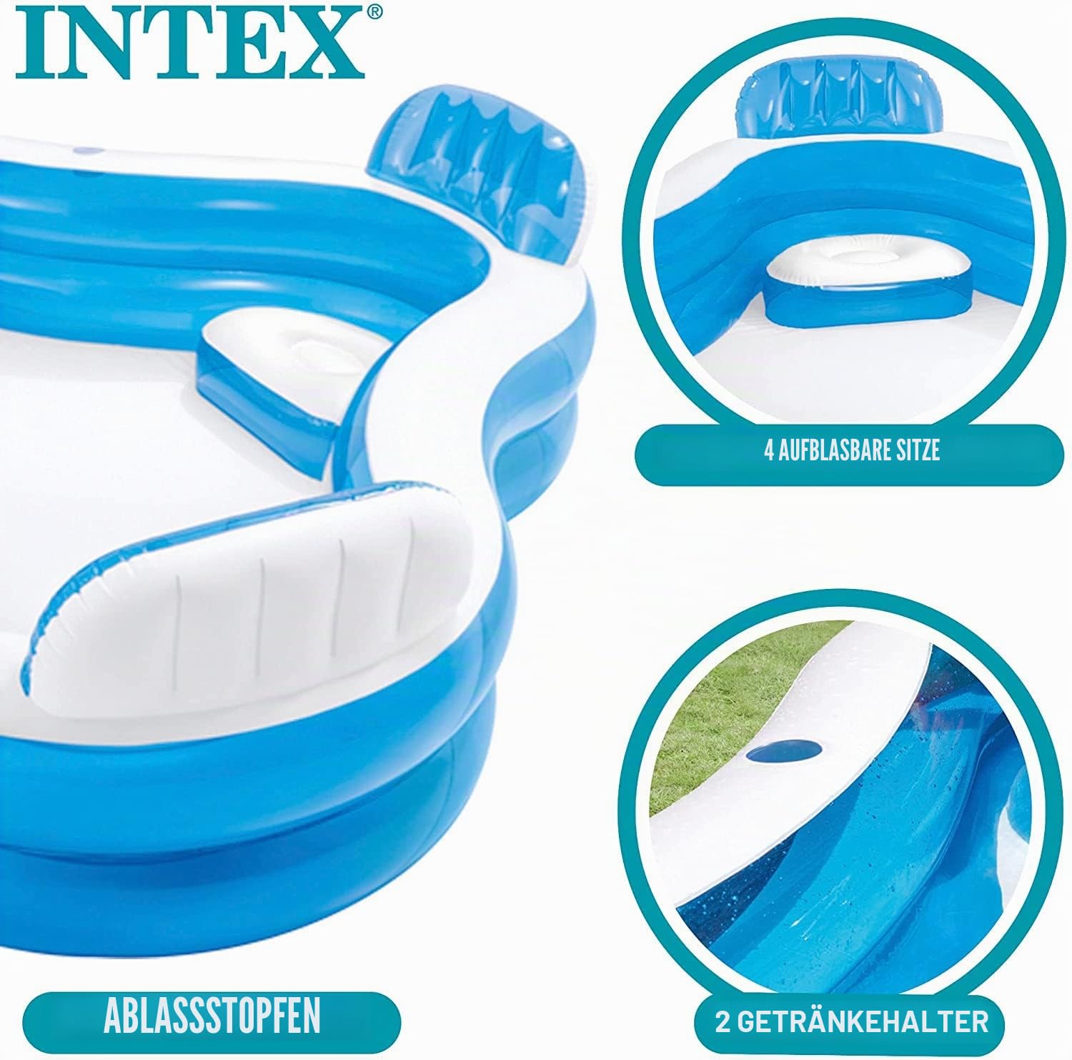Intex Family Aufblasbarer Pool 229 x 229 x 66 cm