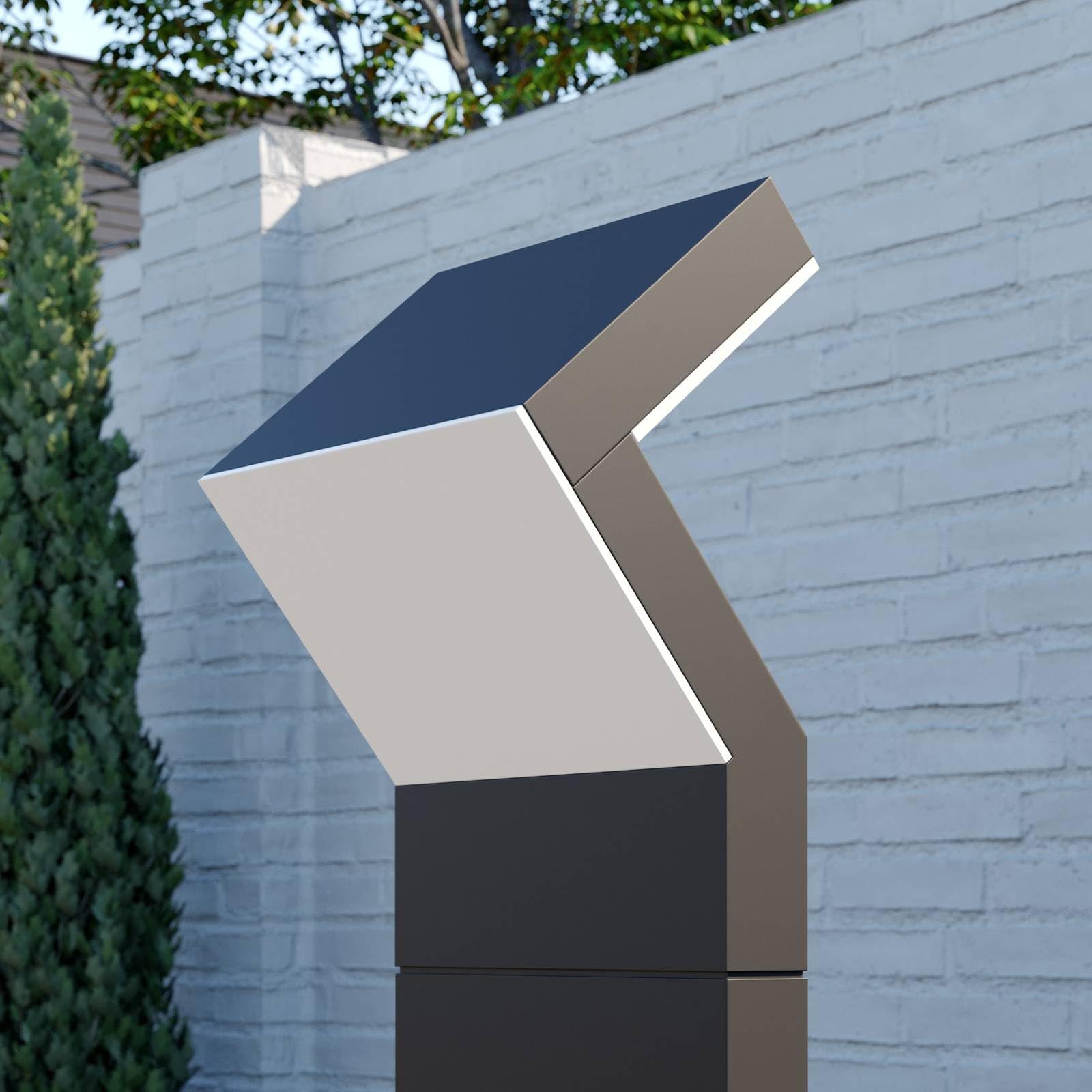 Arcchio Lampada LED da esterni (Moderno) colore Nero, in Alluminio lampadina inclusa lampioncino paletto luminoso lampada viale lampione