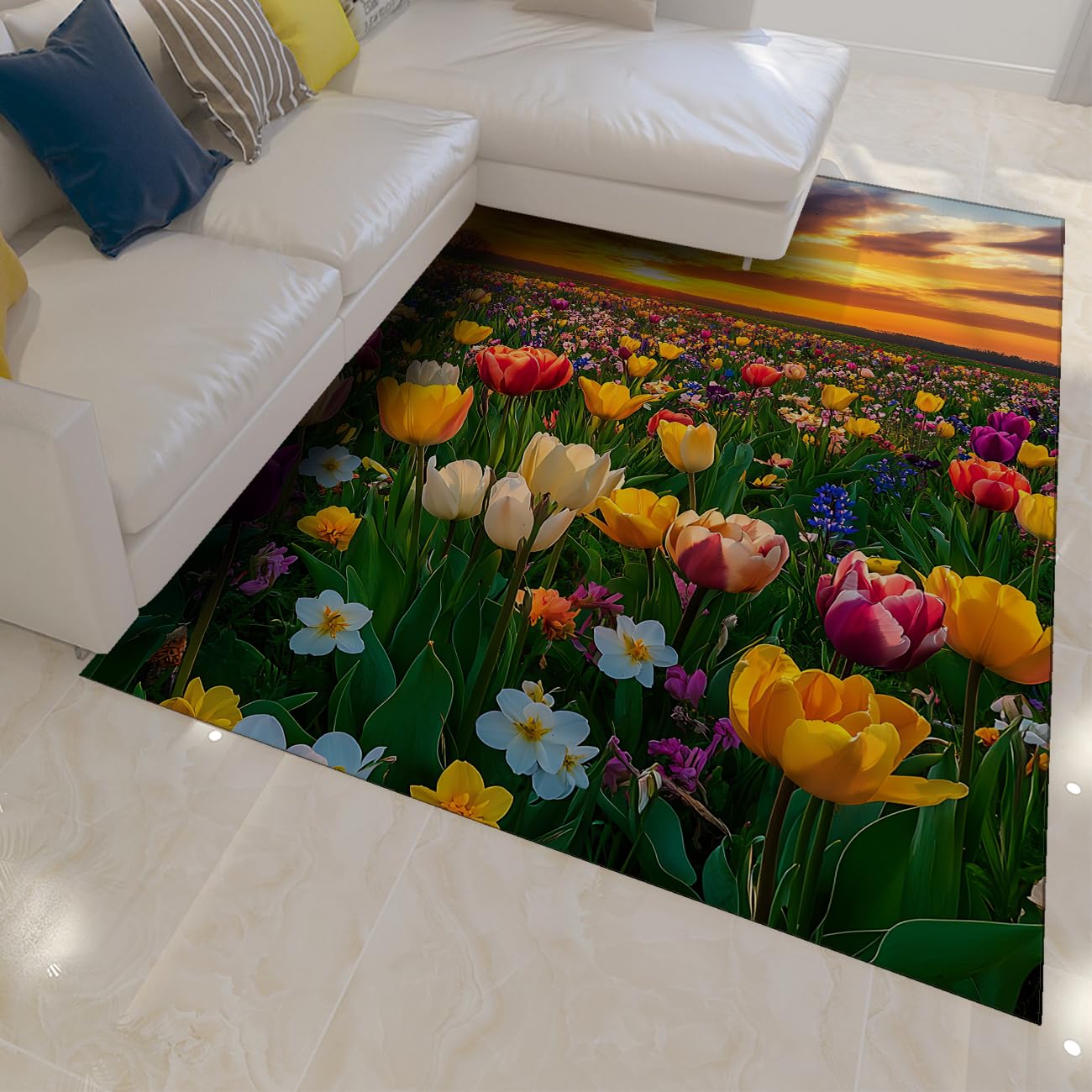 Tapis de sol lavable 180x270cm pour nettoyer facilement le salon