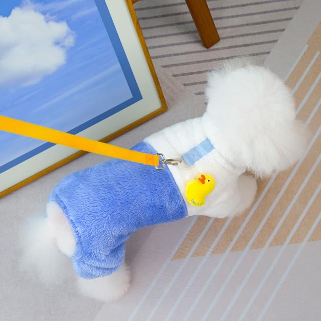 Foto 4 de 7 de Izefia Ropa de Suéter para Perros Sudadera de Lana para Invierno Cálida 4 Patas Mono Pijamas Lindo Suéter…