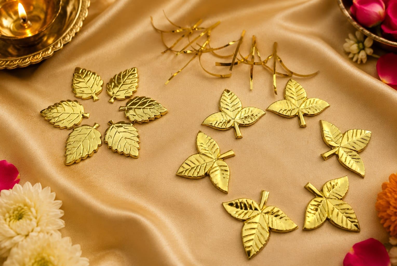 Pure Brass Bel Pata Tulsi Leaves Durva Grass | Pure Brass, Bel Pata, Tulsi Leaves, Durva Grass-image-5
