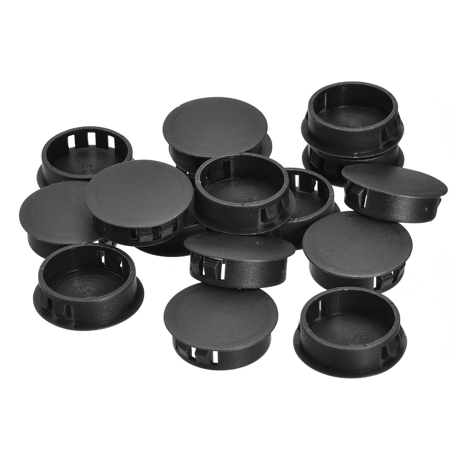 Tappi Fori Plastica 32mm - 16 Pezzi Nero - Copriforo Per Mobili E Pannelli - Foto 7