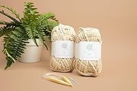 Vista 6 de mindfulknits Kit para aprender a tejer - Tejer un gorro grueso - Agujas de tejer, aguja de hilo e hilo acrílico grueso voluminoso para tejer - Malai