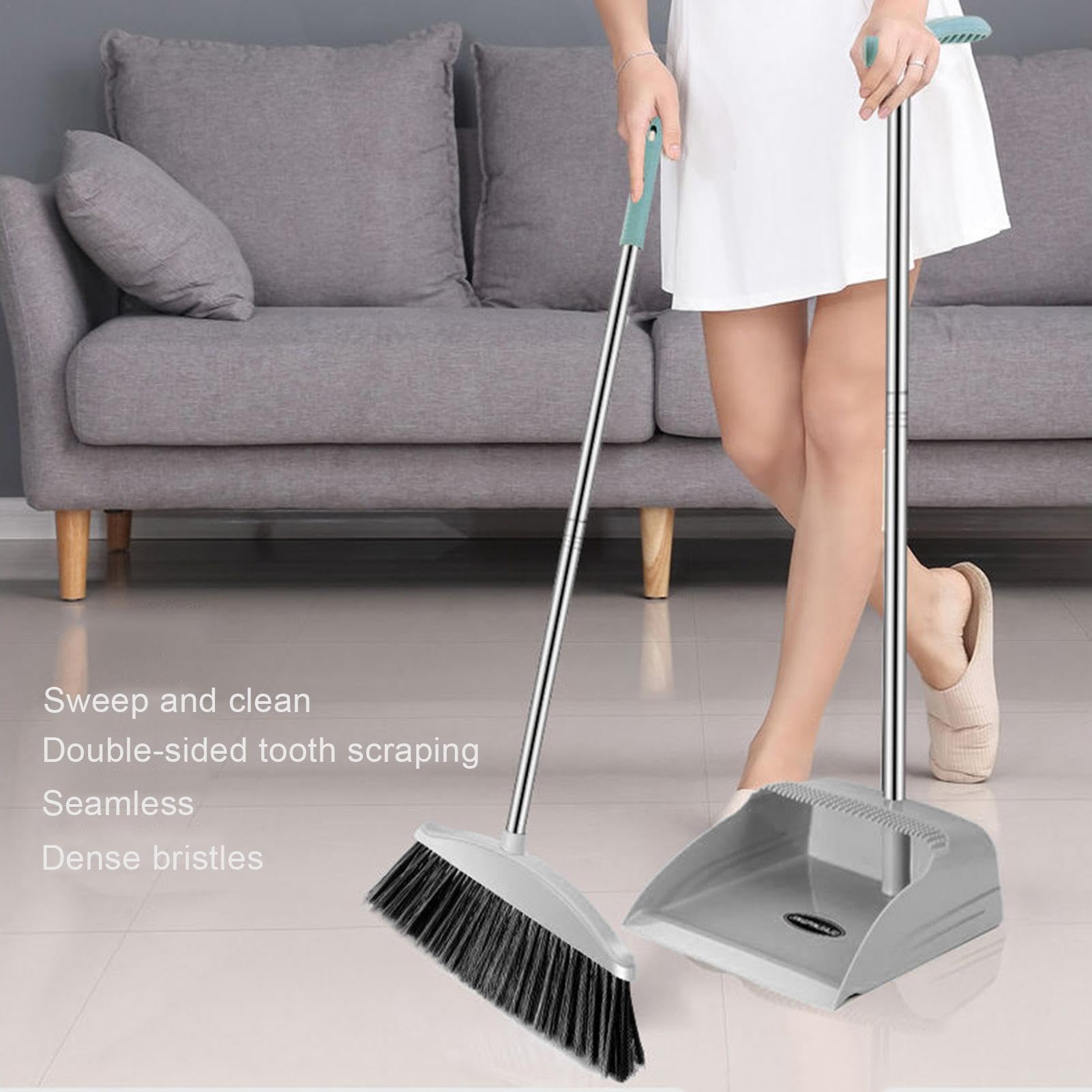 BW35116-Ensemble balai et pelle à poussière pliante. essuie glace de salle de bain haut de gamme