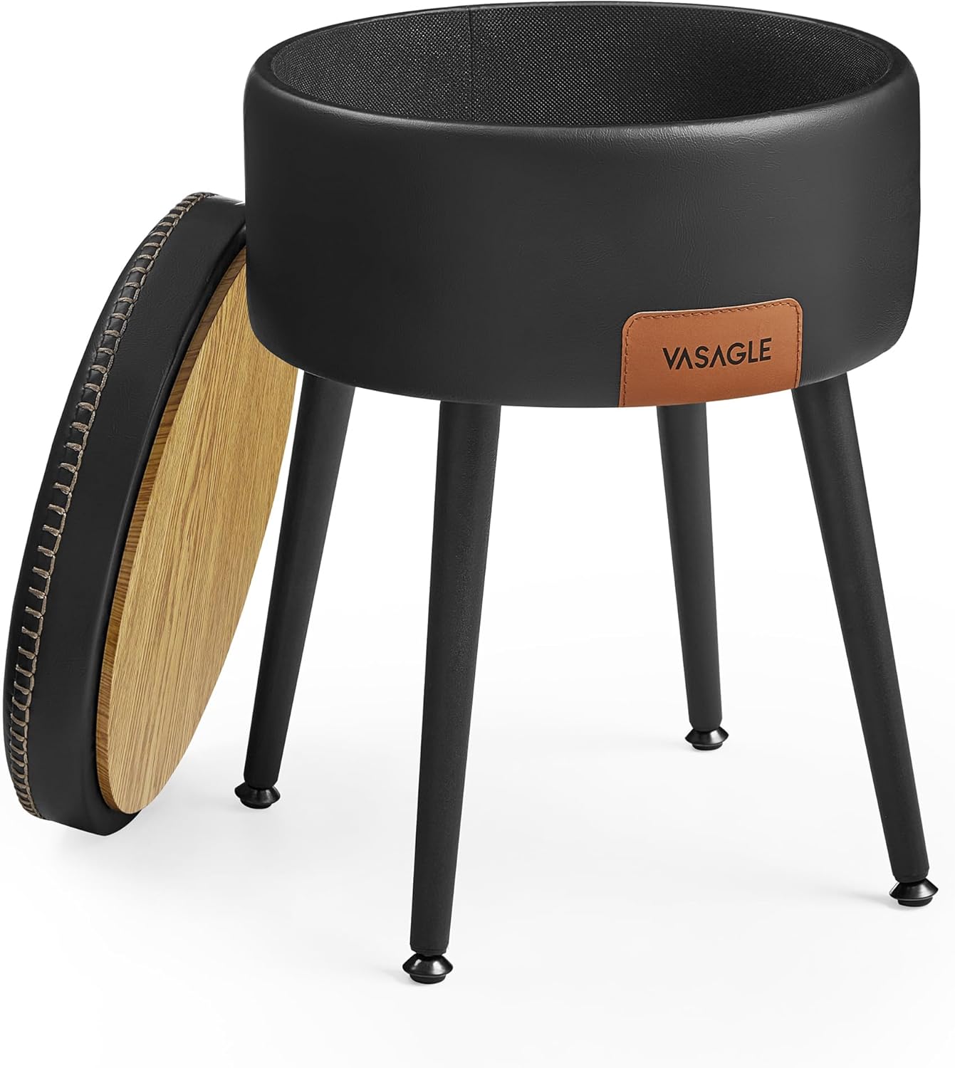 VASAGLE EKHO Collection Storage Ottoman, Dressing Table Stool