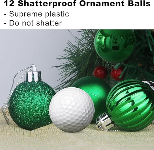 Vista 377 de 18 esferas medianas decorativas navideñas para árbol de Navidad, inastillables, para colgar, color púrpura, 2.5 pulgadas, paquete de 18