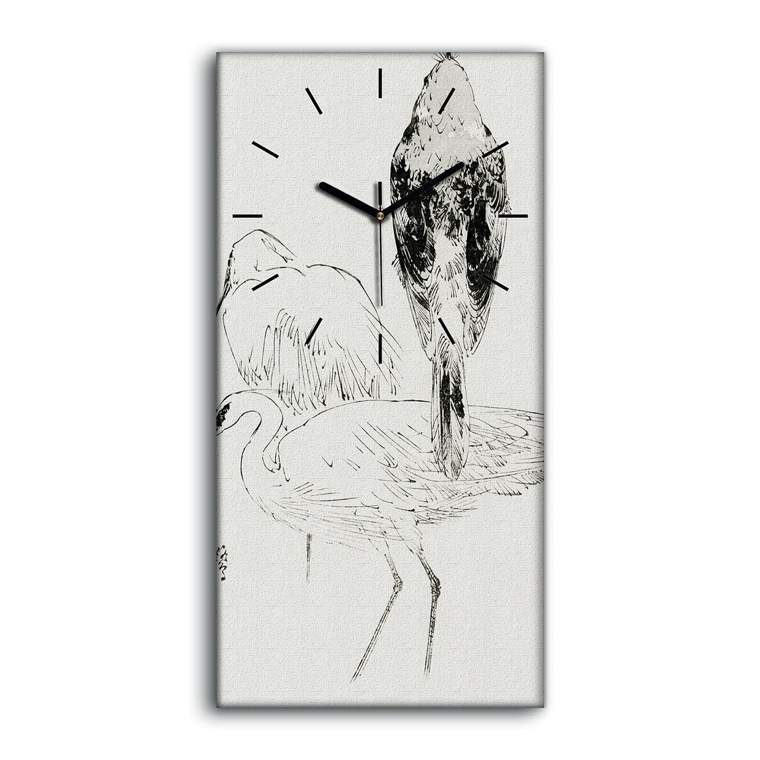 Horloge sur toile sans tic-tac Coloray déco murale anti-bruit pour salon et chambre 30x60cm
