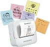 Notebookuddy Mini Sticker Printer, Graffiti Dash Portable Thermal Printer, Inkless Pocket Photo Printer, Bluetooth Learning Aid, Scrapbooking Supplies, Diary, Learning Memo with Sticker Paper, White