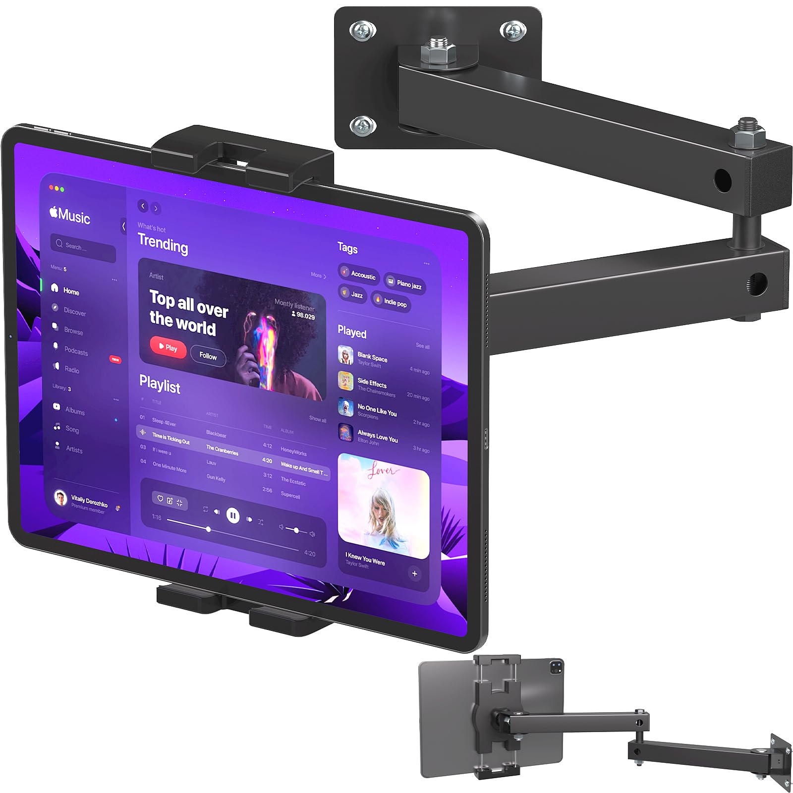 Mippko Foldable Wall Mount iPad Holder