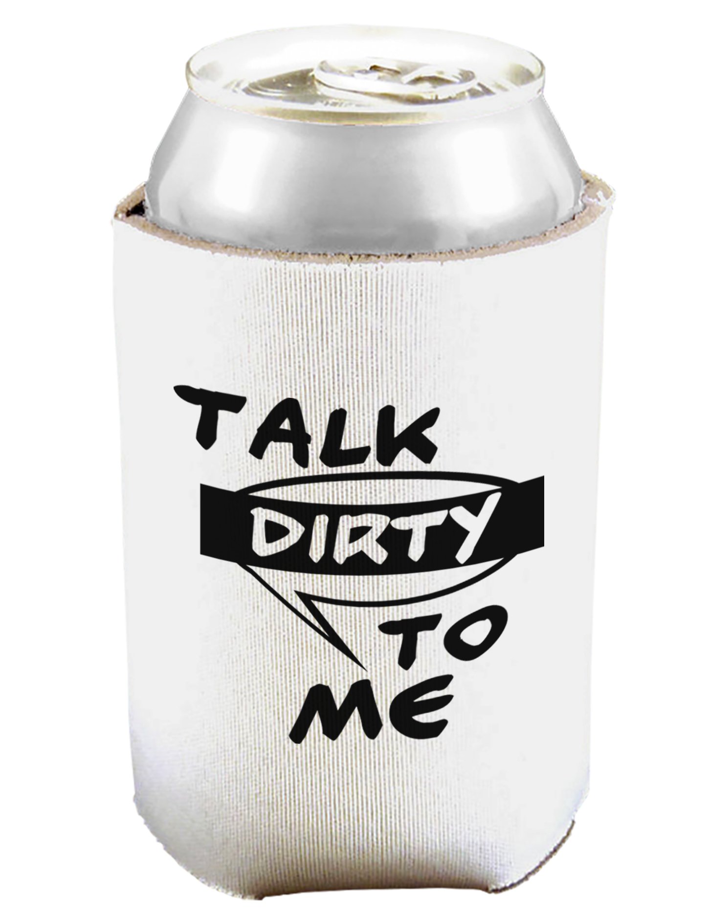 TOOLOUD Talk Dirty to Me Censored Can and Bottle Insulator Cooler - White 2 Pack