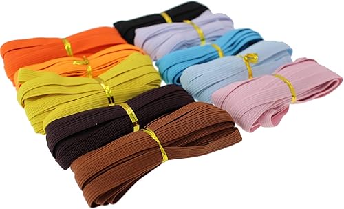 Miniatura 3 de Banda elástica de 38 pulgadas para costura de varios colores, bandas elásticas de 100 yardas para ropa, cintura elástica, cinta al bies, accesorios
