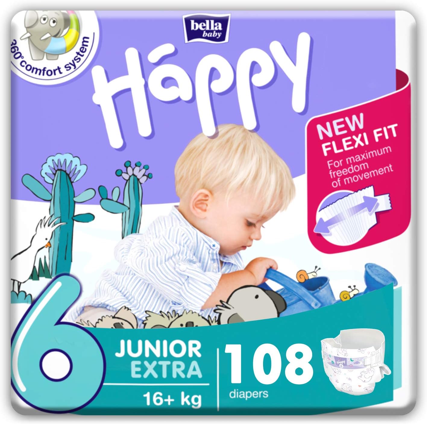 Bella Baby Happy Nappies, Size: 6