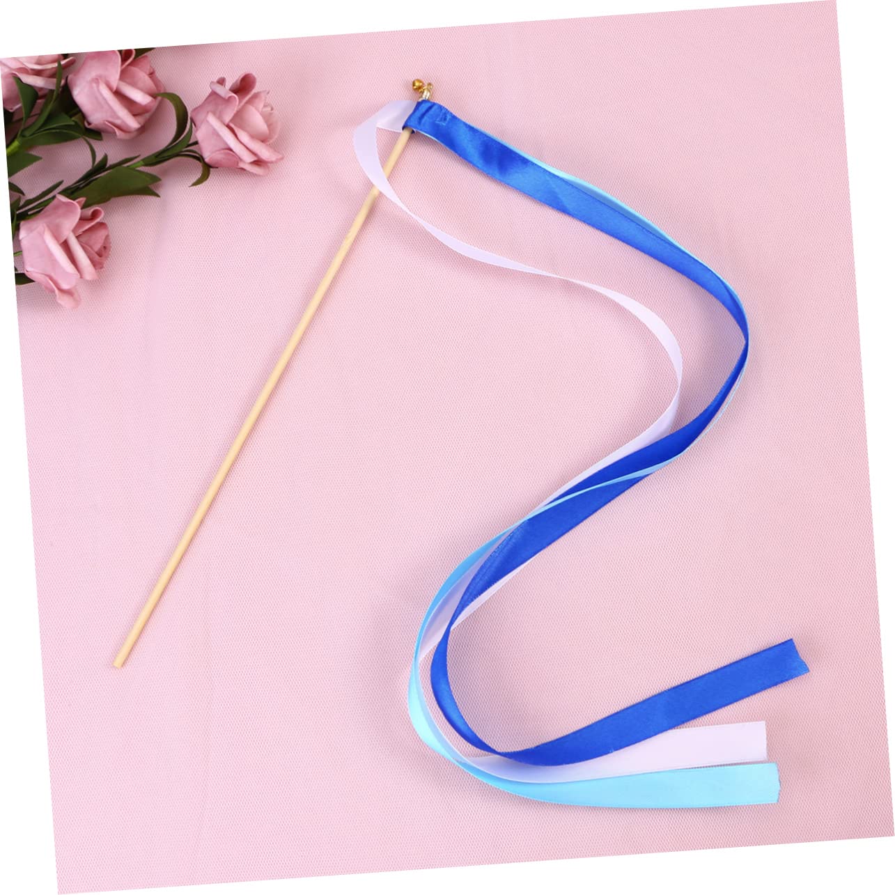 LABRIMP 40stücke Hochzeit Wands Mit Glöckchen Blaue Satin-ribbons Für Hochzeiten Partys Und Feiern Kreative Zauberstäbe Für Festliche Anlässe Als Gastgeschenk