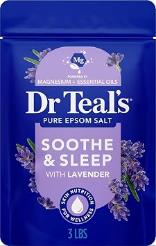 Dr Teals Epsom Salt Soaking Solution, Soothe & Sleep, Lavender, 3lbs