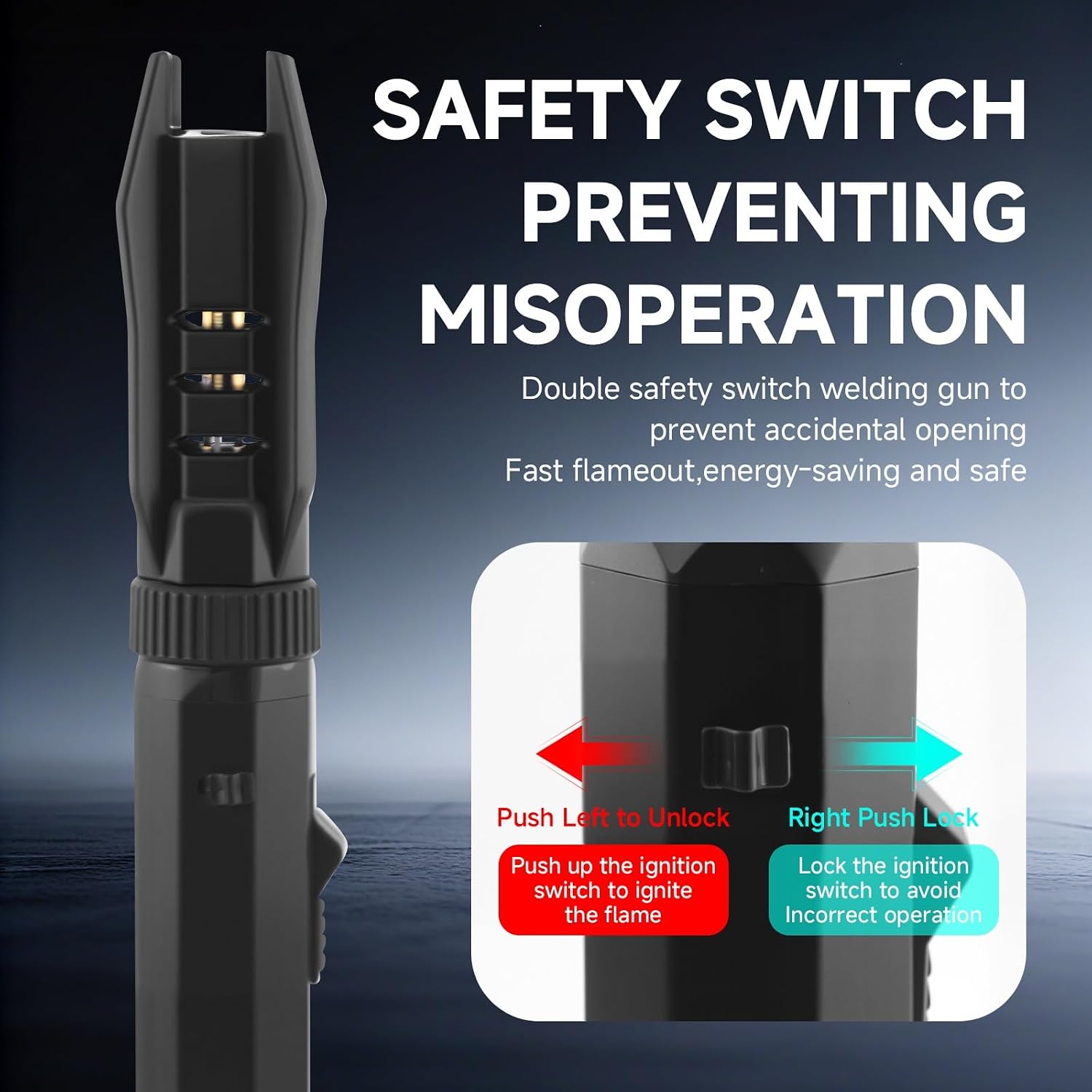 Luxe Blzae Torch Lighter, Windproof Refillable Butane Jet Flame Lighters, 360° Inverted Ignition, Safety Lock, Adjustable Straight Flame for Candles BBQ Baking, Camping, Gift(Black)
