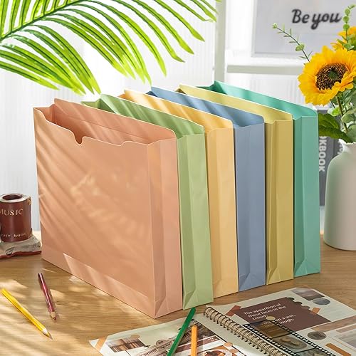 Miniatura 4 de 72 carpetas de archivos de bolsillo expandibles, tamaño carta, archivo de expansión de 2 pulgadas, pestañas de corte recto, carpetas de archivos