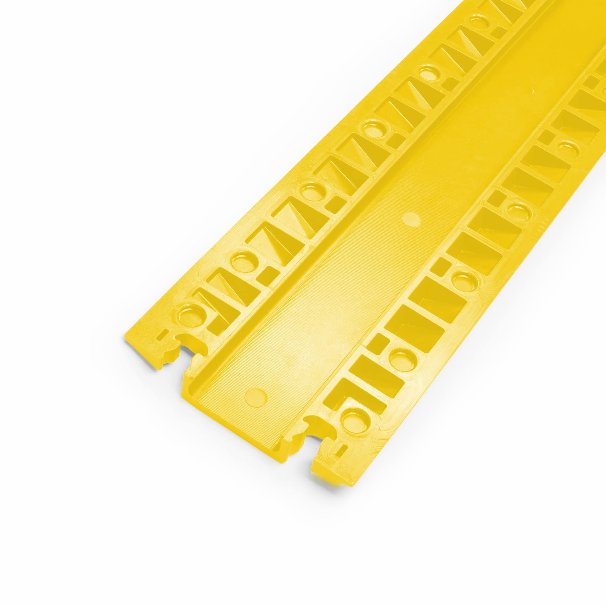 DEFENDER Xpress Drop-Over Kabelbrücke - Kabelschutz für schnelle Kabelabdeckung bei Homeoffice, Gaming, Heimkino, Werkstatt, einfach auflegen, gelb, 100 mm Breite, Höhe 4 cm