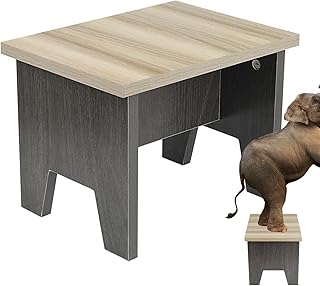 Wooden Step Stool for Adults - Stepping Stool - Small Foot Stool Bed Step Stools for High Beds for Easy Assemble with Non-Slip Pads (Night Teak)