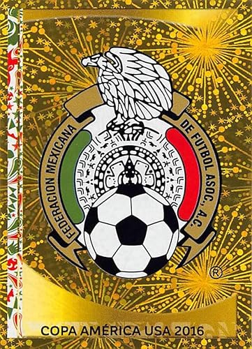 2016 Panini Copa America Centenario Soccer Sticker #206 Mexico Foil Logo 2 Inch wide X 3 inch tall album sticker