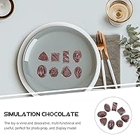 Vista 8 de Ciieeo 8 piezas de chocolate falso, simulado chocolates modelos, postre sintético a granel