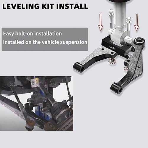 Miniatura 4 de BDFHYK Kit de elevación de nivelación delantera de 2 pulgadas compatible con Silverado 1500TahoeAvalanche 1500Suburban 1500 2007-2021  Yukon Sierra