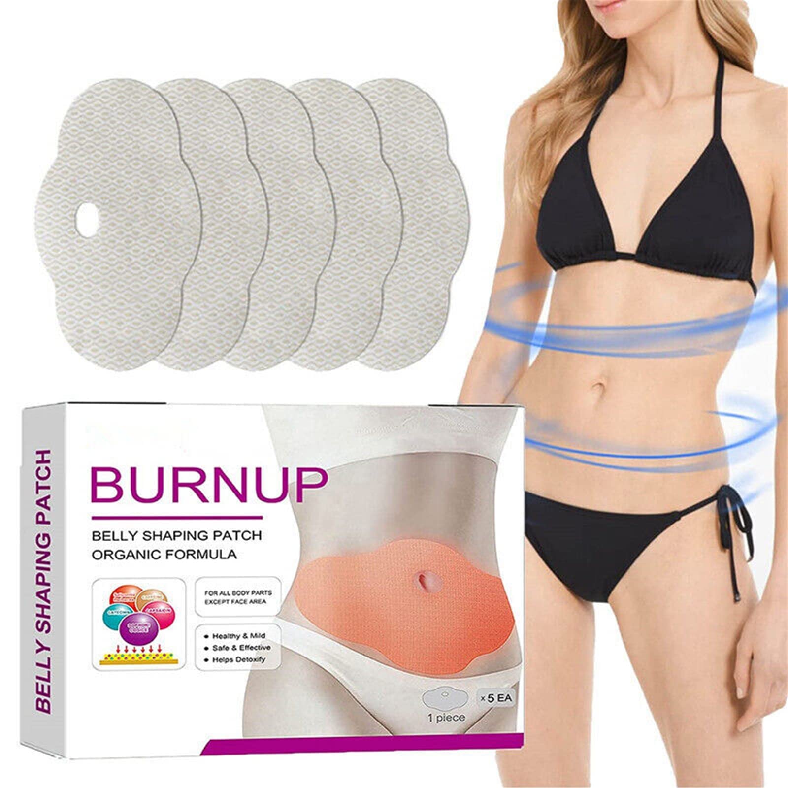 MAKINGTEC10 Piece Belly Shaping Patch, Belly Shaping Patch, Belly Shaping Patch, Firming and Shaping Contouring Patch Slimming Body Wrap, Belly Fat Burner, Tighten Slimming Wonder Patch
