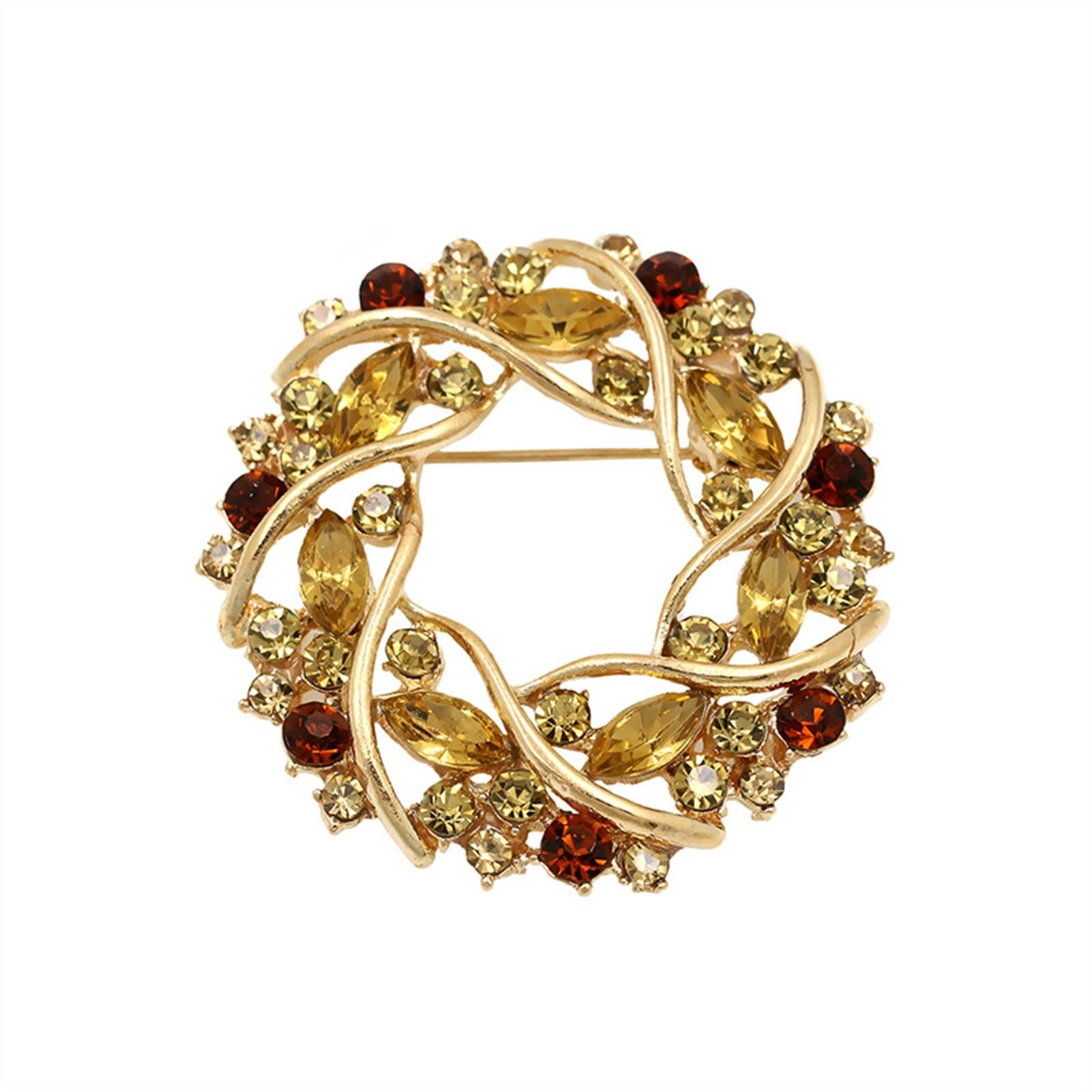 Broches para Mujer, broches de Flores con Diamantes de imitación para Mujer, broches de circonita cúbica para Mujer, broches para Chaquetas Tipo cárdigan, broches de Moda (Negro y