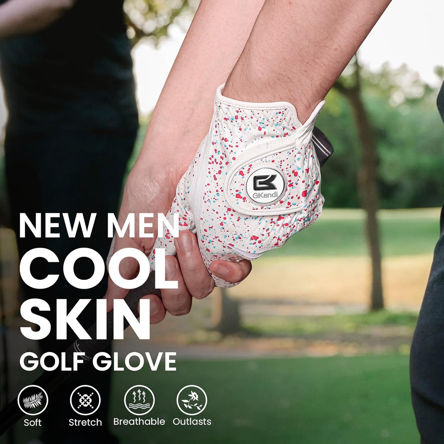 Golf Gloves Men Right Handed Golfer Left Hand Leather Stylish Value 2 Pack with Ball Marker, Mens Golf Glove All Weather Grip, Size Small Medium ML Large XL - Image 7