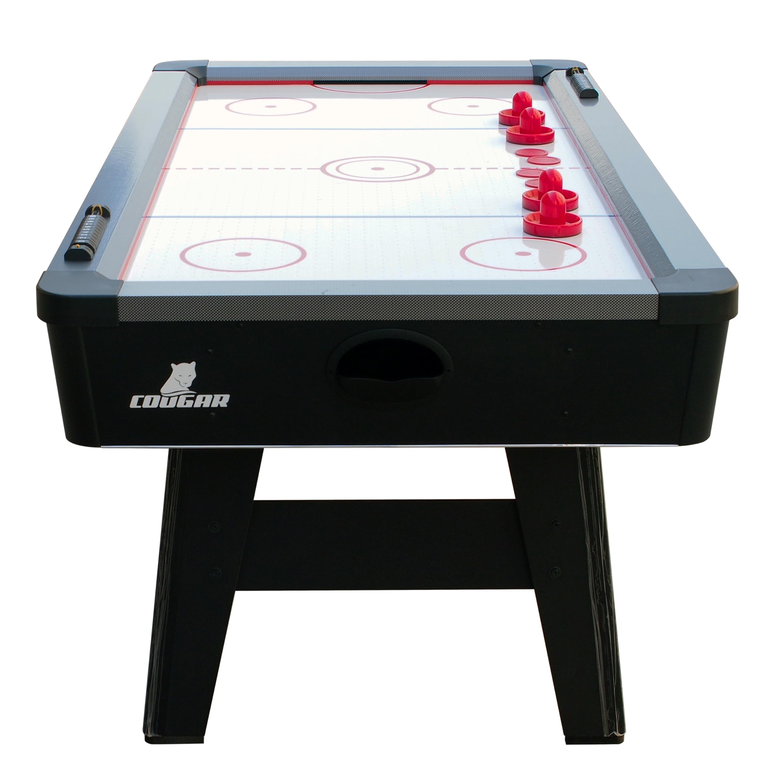 Cougar Hattrick Hero Tavolo da biliardo e air hockey 6ft in black & rosso | 2-in-1 Pool table & Airhockey incl accessori | per Adulti