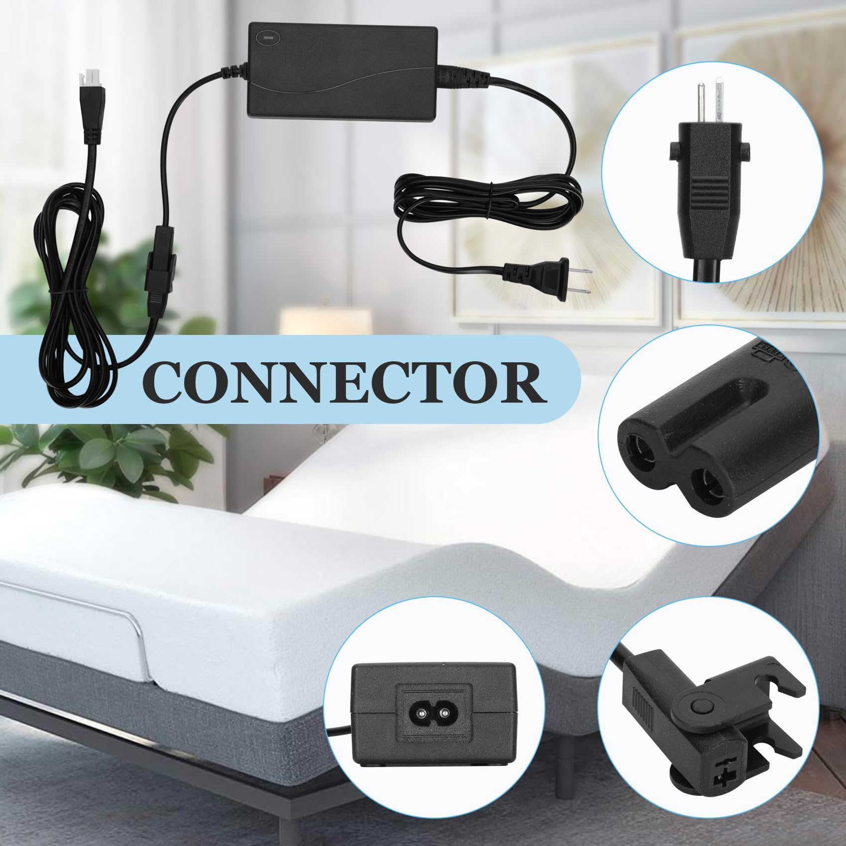 Snapklik.com : Adjustable Bed Base Input Power Supply, Electric Bed ...
