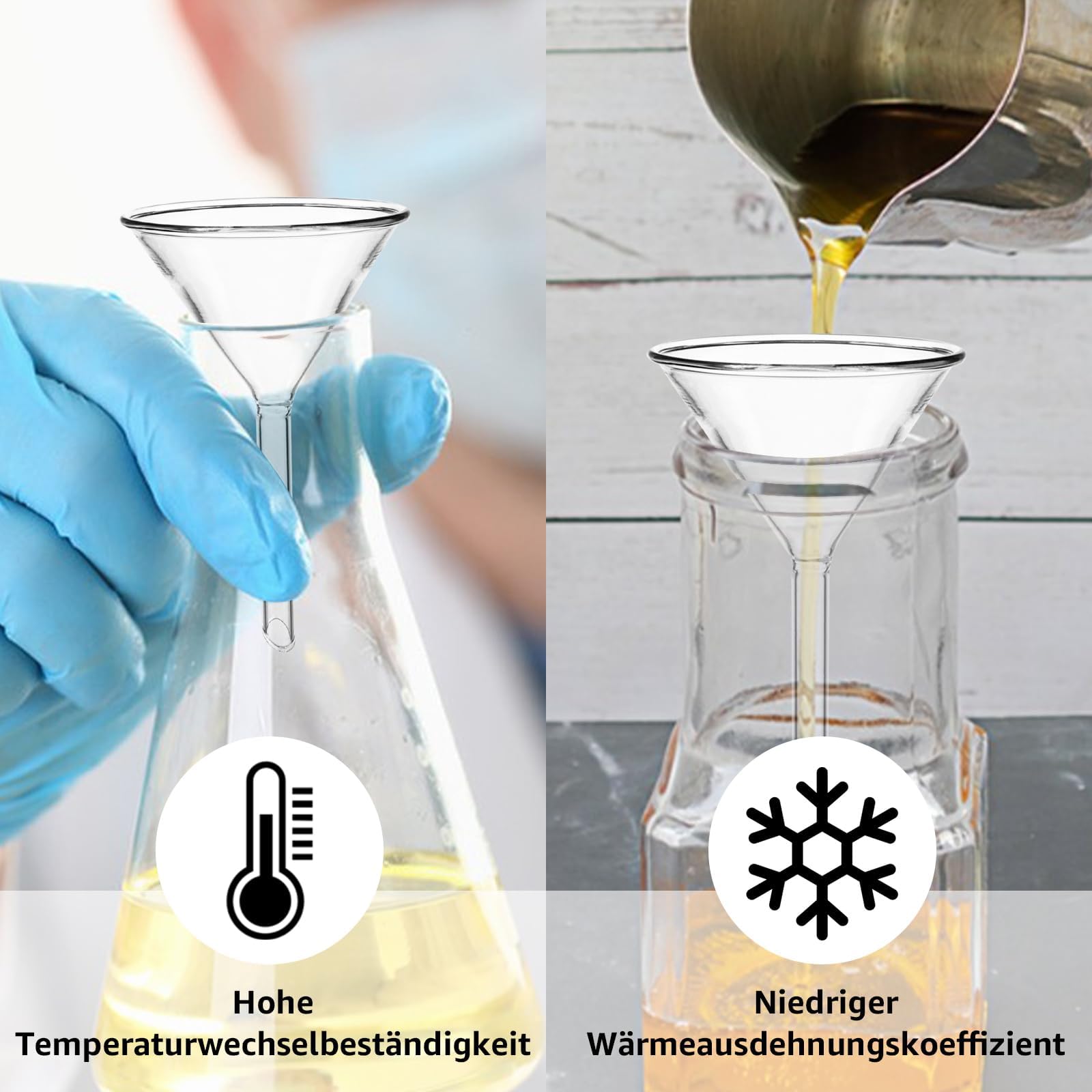 YAYODS Imbuti in vetro da 2 pezzi, trasparenti, diametro 60 mm, per laboratori e lezioni scolastiche