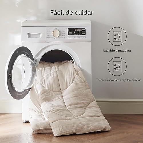 Miniatura 8 de Bedsure Edredón King - Edredón tamaño King para todas las estaciones, alternativa de plumón ultrasuave e inserto de edredón prelavado con 4 pestañas