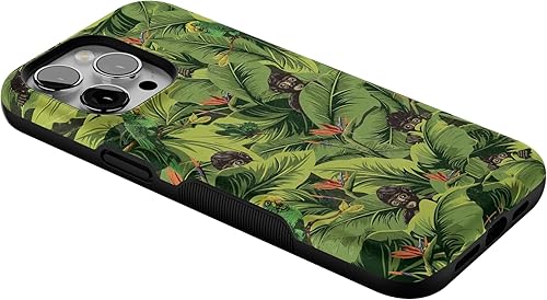 Vista 318 de Casely Funda para iPhone 15 Pro Max Jardín Secreto Flores mixtas Funda atrevida Compatible con MagSafe y botón de acción Secret Garden