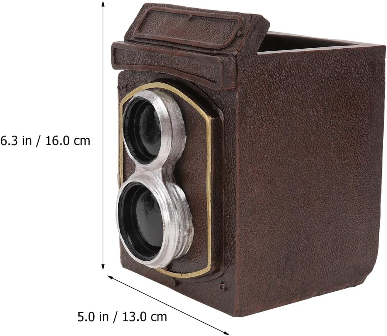 PRETYZOOM Retro Creative Shape Flower Pot Vintage Flowerpot Succulent Flower Planter Desk Pot Cactus Plant Home Decor for Indoor Outdoor Brown